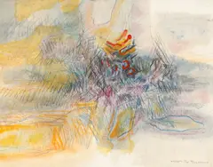 Ohne Titel by Conrad Westpfahl, 1961, Aquarell und Pastell auf Papier, sold Dec 2018