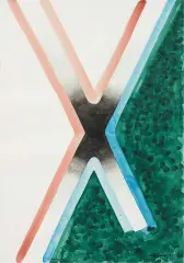 Bez tytułu by Stefan Gierowski, 1996, akwarela, papier, sold Jun 2026