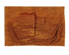 Le désert orange by Magdalena Abakanowicz, 1984, sizal, sold Sep 2026