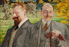 Jesienią. Portret podwójny by Jacek Malczewski, ok. 1906, olej, płótno, sold Oct 2026