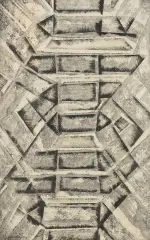 Kryształ tlenku miedzi z cyklu Struktury krystaliczne by Halina Wrzeszczyńska, 1965, monotypia, papier, sold Oct 2026