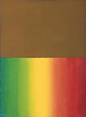 Ob. DCVI by Stefan Gierowski, 1990, olej, płótno, sold Oct 2026