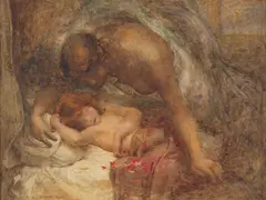 UNDER HEAVEN’S PROTECTION, 1898 by Henry John Stock, watercolour, sold Oct 2026