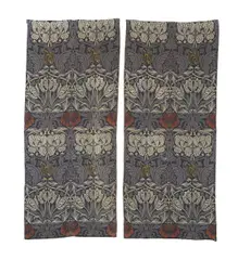PAIR OF ‘TULIP & ROSE’ PATTERN TEXTILE PANELS, CIRCA 1880 by William Morris, 1880, sold Oct 2026