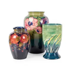 'ANEMONES' SHOULDERED VASE, CIRCA 1940 by Moorcroft, 1940, glazed earthenware, sold Oct 2026