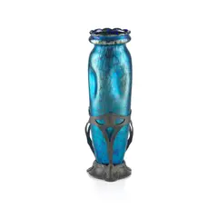MOUNTED LUSTRE VASE, CIRCA 1900 by Loetz, 1900, iridescent glass, sold Oct 2026