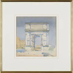 ROME, ARCH OF TITUS by Charles Rennie Mackintosh, watercolour and pencil, initialled CRM and dated 1891 lower left, offered Oct 2026