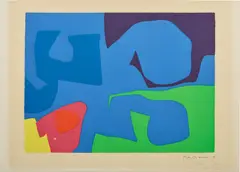 DESIGN RESEARCH UNIT CHRISTMAS CARD by Patrick Heron, screenprint in colours, 1976, after the screenprint January 1973 : 19, offered Oct 2026