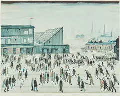 GOING TO THE MATCH by L. S. Lowry, offset lithograph printed in colours, 1972, sold Oct 2026