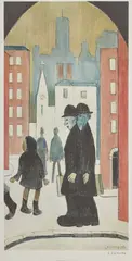 TWO BROTHERS by L. S. Lowry, offset lithograph printed in colours, 1972, sold Oct 2026
