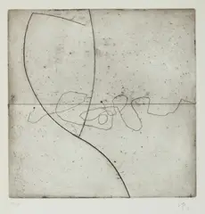 UNTITLED, 1972 by Victor Pasmore, etching and aquatint, 1972, from the Rothko Memorial Portfolio, sold Oct 2026