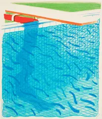 POOL MADE WITH PAPER AND BLUE INK FOR BOOK (MCA TOKYO 234; TYLER 269) by David Hockney, lithograph printed in colours, 1980, from Paper Pools, sold Oct 2026