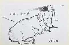LITTLE BOODGE by David Hockney, offset lithograph printed in black, 1993, published by 1853 Gallery, Yorkshire, on smooth wove paper, unframed, sold Oct 2026