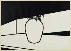 TULIPS (C. 32) by Patrick Caulfield, screenprint in black and white, 1973, sold Oct 2026