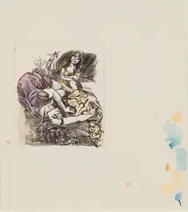 APRÈS LA FÊTE II (ROSENTHAL 222) by Paula Rego, lithograph printed in colours with pencil additions and hand-colouring, 2003, sold Oct 2026