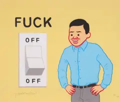 FUCK OFF/OFF by Joan Cornellà, lithograph printed in colours, 2021, sold Oct 2026