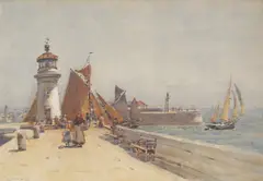 RAMSGATE HARBOUR by Robert Weir Allan, watercolour, sold Oct 2026