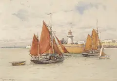 RETURN OF THE FLEET by Robert Weir Allan, watercolour, sold Oct 2026