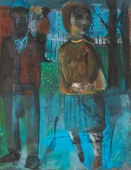 COUPLE by Stephen Mangan, mixed media, sold Oct 2026