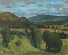 FORTINGAL, GLEN LYON by John Cunningham, oil on canvas, sold Oct 2026