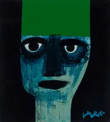 BOXER by Simon Laurie, acrylic on board, sold Aug 2026