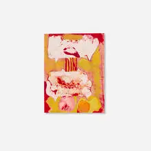 Red and Peach by William Scharf, 1956, watercolor on paper, sold Oct 2026