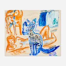 Skills by Razvan Boar, 2017, oil, spray paint, and charcoal on canvas, sold Oct 2026