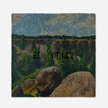 Editorial by Robbin Murphy, acrylic transfer-printed paper, xerox transfer on canvas, sold Oct 2026