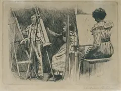 The Class Room by Julian Ashton, 1893, Etching No. 4/14 Proofs, sold Oct 2026