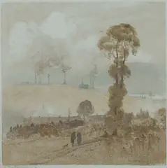 Evening Walk by Albert Henry Fullwood, 1916, Monotype, sold Oct 2026