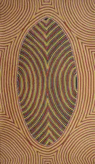 Maranoa Shield Design by Joanne Currie Nalingu, 1998, Acrylic on Canvas, sold Oct 2026