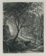 The Herdsman's Cottage by Samuel Palmer, 1850, Printed initials lower left, sold Oct 2026