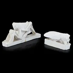 TWO PLASTER SCULPTURES: GRASSHOPPERS - 1991 & CRICKET by Eduardo Paolozzi, plaster sculpture, sold Aug 2026