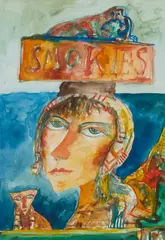 SMOKIES by John Bellany, pencil and watercolour, sold Aug 2026