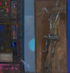 THE INTERIOR (ALTAR) IX by Robin Philipson, 1971, oil on canvas, sold Aug 2026
