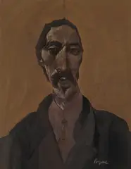 SELF-PORTRAIT by John Byrne, gouache, sold Sep 2026
