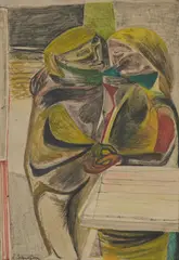 GRIEVING WOMEN by Robert Colquhoun, monotype, sold Sep 2026