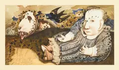 BOY HOLDING A LEAF by John Byrne, ink and watercolour, sold Sep 2026