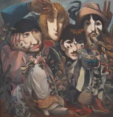 THE BEATLES by John Byrne, oil on canvas, sold Sep 2026