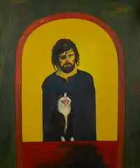 SELF-PORTRAIT WITH CAT by John Bellany, Oil on canvas, offered Sep 2026