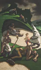 GOLF CRISIS by Peter Howson, 1990, Oil on canvas, sold Sep 2026