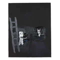 TWO HANDBAGS, TWO LADDERS by Bruce McLean, Acrylic on canvas, sold Sep 2026