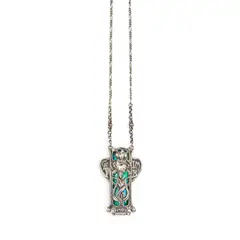 ARTS & CRAFTS PENDANT NECKLACE, CIRCA 1907 by Omar Ramsden, silver and enamel, cast initials and date CEP/ IMB/ 1907, offered Oct 2026