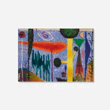 Vegetation Capricieuse by Yohanan Simon, 1969, oil on board, sold Oct 2026