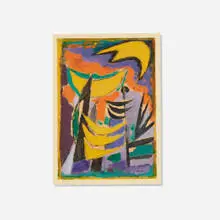 Untitled by Werner Drewes, oil on paper, sold Oct 2026