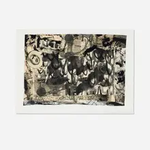 Untitled by Chakaia Booker, 2011, mixed media collage on paper, sold Oct 2026