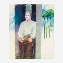 Prisoner, for Amnesty International by David Hockney, offset lithograph in colors, sold Oct 2026