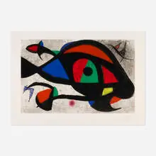 Le Béluga by Joan Miró, 1975, etching, aquatint, and carborundum in colors on Arches, sold Oct 2026