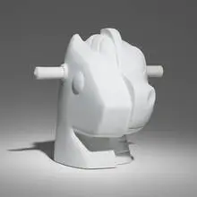 Split-Rocker (vase) by Jeff Koons, 2012, bisque porcelain, sold Oct 2026