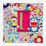 We Came to the Field of Flowers Through Anywhere Door (Dokodemo Door)! by Takashi Murakami and Fujio F. Fujiko, 2018, offset lithograph in colors, sold Oct 2026